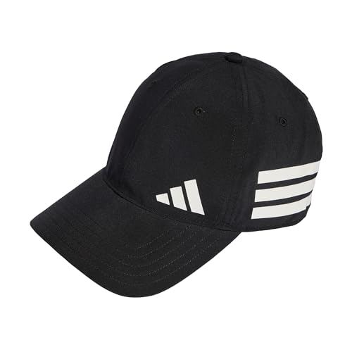 adidas Unisex 3 Stripes Training Essentials Cap, Black/White, M-L