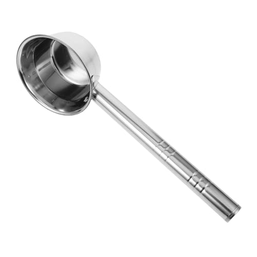 FONDOTIN Cucharón De Agua Mientras Limpiadores Hundir Salida Cocinando Solar Pajita Infusor Cazo De Agua Dispositivo Cucharón De Vino Con Mango Largo Plantas Tubo Silver Acero Inoxidable