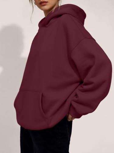 Image of Trendy Queen Women Oversized Hoodies Fall Outfits | Gentle Skin Feel, Aesthetic Drop Shoulder, Large Kangaroo Pocket, Seamless Daily Outfit Match