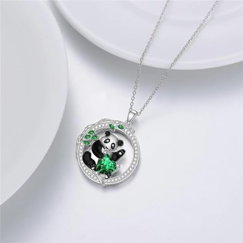 Collier panda anti-allergie en argent 925 contre les rougeurs - 3