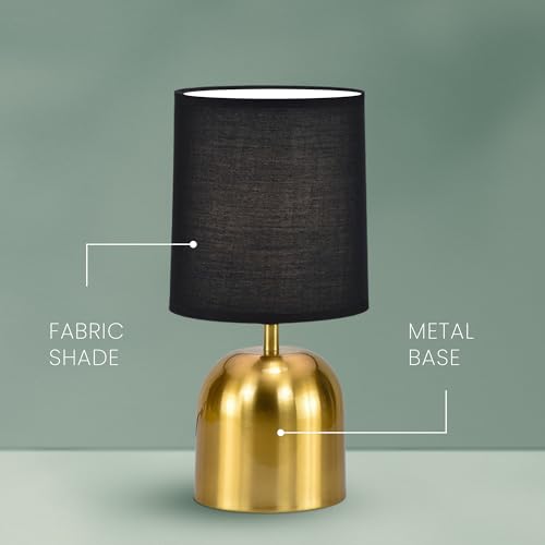 Image of MAGIK Silver Shot LED Table Lamp (Copper & Black Finish) | Includes 5W LED Bulb | Elegant Decorative Lamp for Bedroom, Living Room & Office | Compact Design | Ready to Use