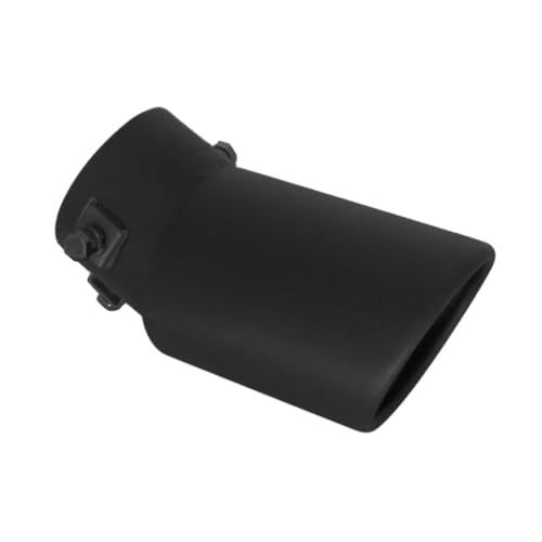 tpnidaii 車外用品 下向き式 マフラーカッター 排気管 エキゾーストチップ マフラー パイプ テールパイプ径38-53mm適応 口径2.5インチ 斜めカット 外装 パーツ ドレスアップ カスタム ステンレス製 (ブラック)