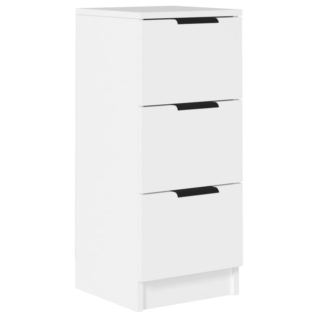 vidaXL Aparador de Mueble Armario Espacio Almacenamiento Cajones Auxiliar Salón Consola Teléfono en Casa Madera Contrachapada Blanco