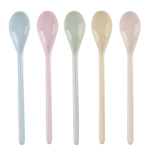 GIONAR 5 Stück Kunststoff Eierlöffel Pastellfarben