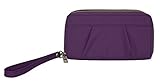 Travelon Signature Pleated Double Zip Clutch