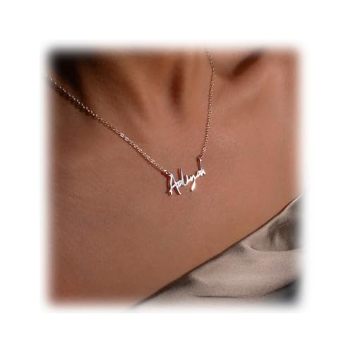 Petite Boutique Personalized 925 Sterling Silver Name Necklace Made in USA Custom Engraved Jewelry Gift for Women