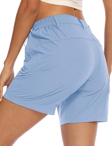 Image of TBMPOY Women's 6 inch Hiking Cargo Shorts Quick Dry with Pockets Work Golf Short Lightweight Outdoor Active Summer for Women