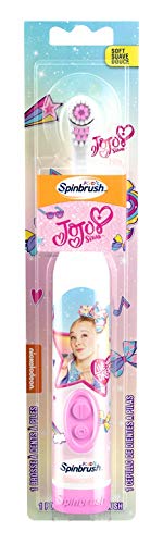 JoJo Siwa Arm & Hammer Kids Spinbrush, Soft, Electric Battery Toothbrush, 1 Count