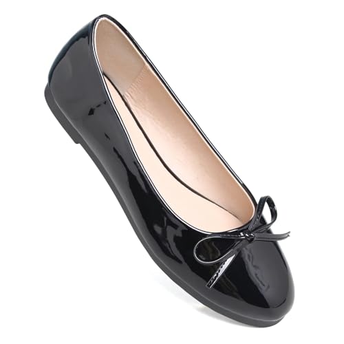 Image of TN TANGNEST Women's Velvet Flats Round Toe Ballet Shoes | Elegant Bowknot Flats Comfortable Casual Slip On Flats for Work
