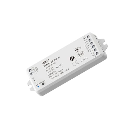 Contrôleur LED 12V-36V WZS1 à tension constante 2 canaux 5A pour ruban CCT
