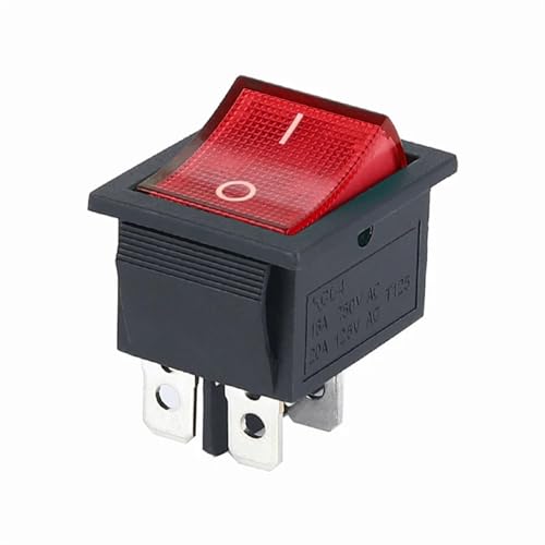 Interruptor KCD4 basculante de 6 pines y 2 posiciones para control de encendido 16A 10 uds 6
