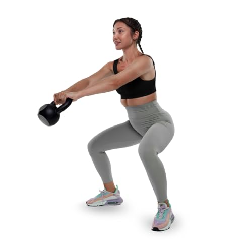 Kettlebell Pintado 8Kg Feito Em Ferro Fundido Para Treino Funcional Em Casa Musculação Academia Fitn