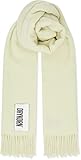 Drykorn Damen Schal mit Fransen in Pastellgelb one size
