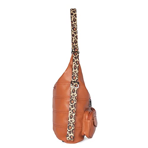 Lug Zipliner Vl, Copper Brown/Leopard Brown Strap #TOP2