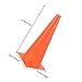 Hemoton 5pcs 32cm Orange Plastic Sports Cones Football Soccer Training Markers Agility Hurdles Road Safety Cones for Basketball Field Drills and Outdoor Sports