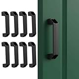 EAAGHK 6 Stück Möbelgriffe Schwarz 14cm x 4cm, Bügelgriff mit Bohrlocherabstand 120 mm Möbelgriffe Schrankgriffe Schubladen Knöpfe Tragegriff aus Kunststoff für Küchenschränke Kleiderschrank