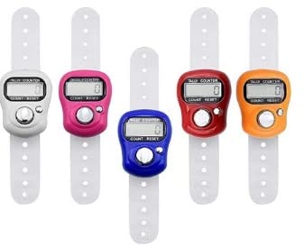 MEKtronics 5 Pcs Counter Machine for Counting Jaap Mantras Digital Led Prayer Gym Step Small Electronic Digital Display Tally Counter Stitch Marker Sewing Knitting Weave Buddha Pray Soccer