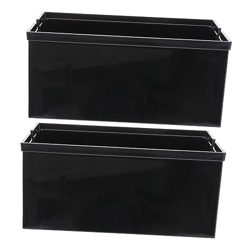 VANZACK Fish Tank Box Overflow Baffle Design Evenly Pored Trickle Plastic Black