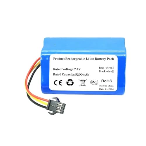 Batterie d’aspirateur 7.4V /5200mAh。 Compatible pour Liectroux V3S Pro。 Batterie au Lithium pour Robot de Balayage