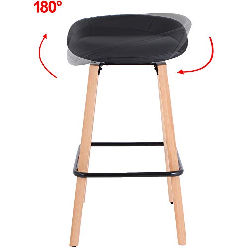 Lorell 68563 Butaco Moderno Bajo en Negro de Madera miniatura 5
