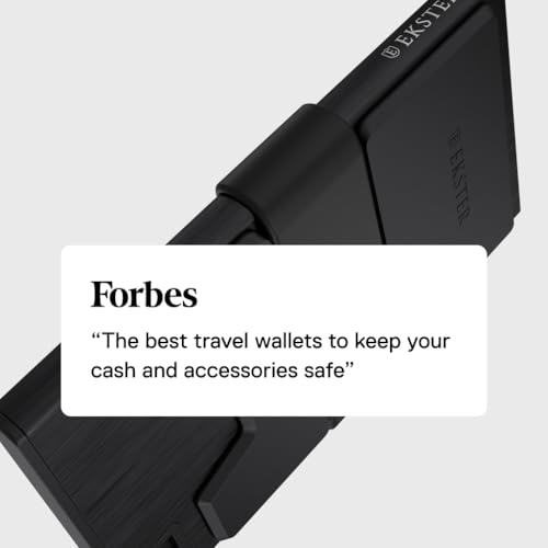 Image of Ekster - Aluminum Cardholder Wallet - Metal Aluminum Wallet for Men - Fits 12 Cards, RFID Blocking Layer, Ultra-Thin, Minimalist, Push Button, Swift Card Access, Expandable, Trackable (Brushed Black)