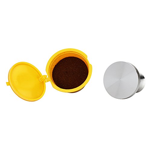 RECAPS Stainless Steel Espresso Coffee Tamper Filling Tool Compatible with Dolce Gusto Machine Reusable Refillable Filters 41.8mm