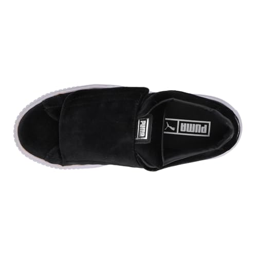 PUMA Puma Women's Basket Platform Strap Velvet Rope Wn Black Black-Icelandic Blue, 11 M US