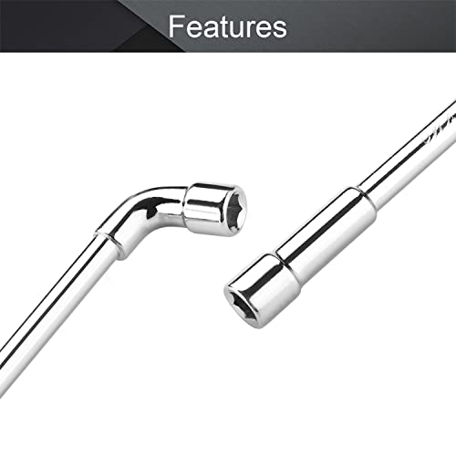 Utoolmart Metric L Shaped Angled Hex Socket Wrench, 9Mm Socket Wrenches, Mirror Chrome Plated, Cr-V, 1 Pcs #TOP2