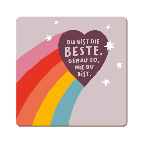 Grafik Werkstatt lustiger Untersetzer aus Kork | Du bist die Beste,...