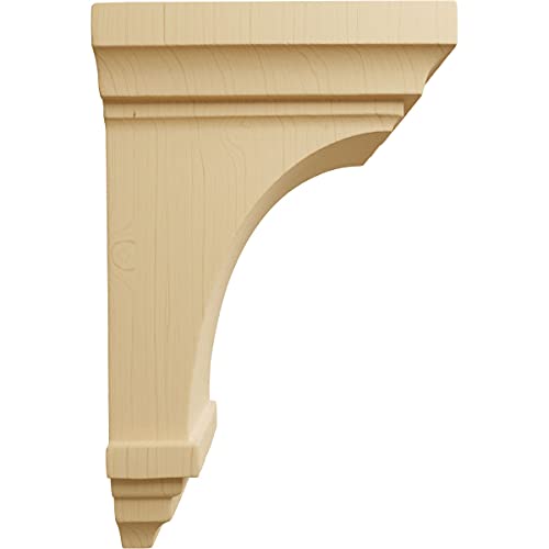 Ekena Millwork CORW03X03X06JEAL Mini Jefferson Wood Corbels, 3 1/2"W X 3 3/4"D X 6"H, Alder thumb #2