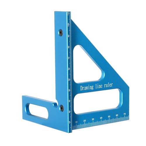 Transportador de ángulos con regla triángulo de aluminio miniatura 1