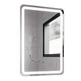 Espelho Retangular com Led 60x40cm Touch Bivolt Moderno Led Multicolor