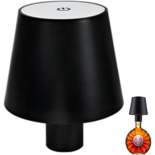 Luminaria Abajur Garrafa Led Recarregavel Mesa Usb Touch 3 Tons A...