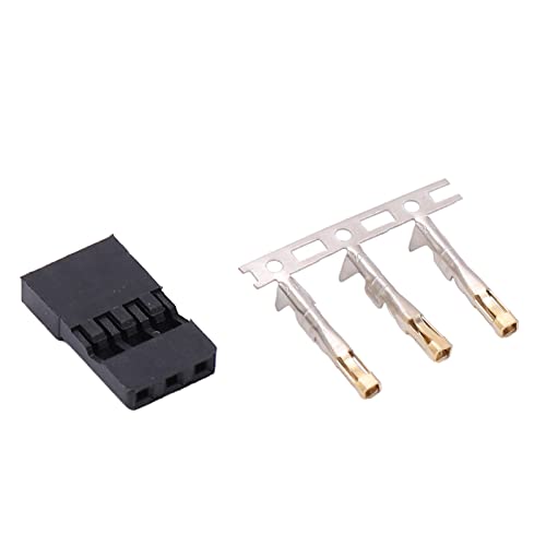 Kit de 100 conectores macho JR chapados en oro miniatura 4