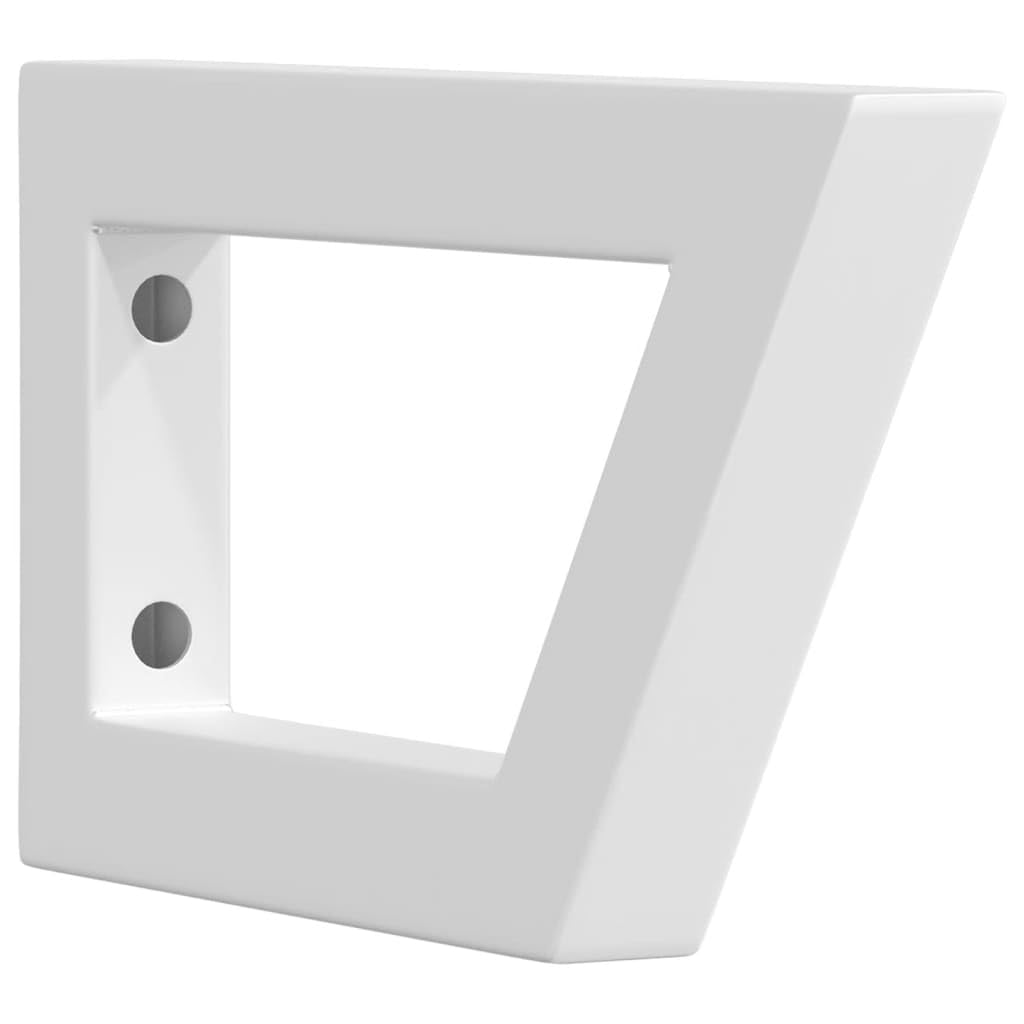 Furniture Select-Shelf Soportes para lavabo, 2 unidades, acero trapecio blanco