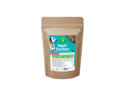 Hanfkuchen (Trester) für Tiere 100% kaltgepresst, 1 kg, Hanfpellets für Tiere (1kg)