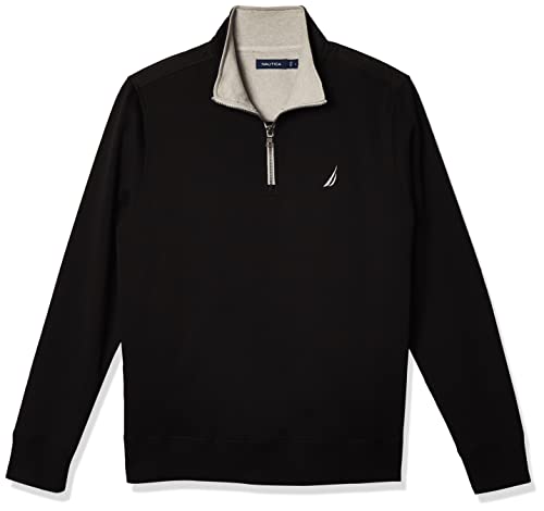 Nautica Men's 1/4 Zip Pieced Fleece Sweatshirt