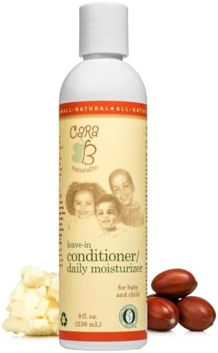 Leave-In Baby Conditioner & Moisturizer for Textured Hair, Detangler for Curls & Coils, Black & Brown Babies, African American Toddlers, Children & Kids of Color, 8 oz