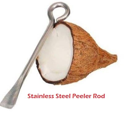 Image of Stainless Steel Heavy Duty Coconut Breaker Plate for Easy to Break Coconut and Cococnut Opener Set of 2