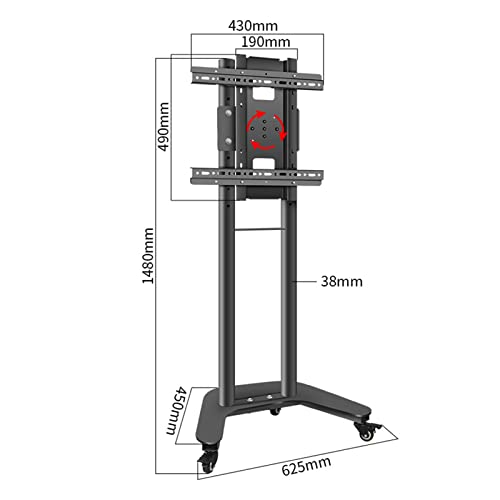 Soporte móvil de piso para TV 32-60 pulg ajustable miniatura 2