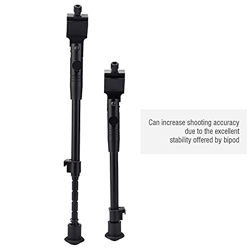 Bipode para Caza, Bípode Telescópico Ajustable de 9-12 Pulgadas, Aleación Aluminio Duradera Tácticas Ajustables Bípode de Rifle Monopié para Tiro de Caza, pies de Goma - imagen 7