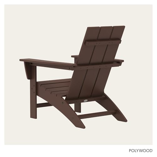 Image of POLYWOOD AD420MA Modern Adirondack Chair, Mahogany