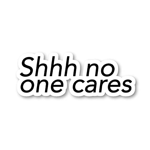 No One Cares Sticker Motivational Quotes Stickers (4 Pack) - Laptop Stickers - 2.5 Inches Vinyl Decal - Laptop, Phone, Tablet Vinyl Decal Sticker M0-RX11-2KX6-P-4