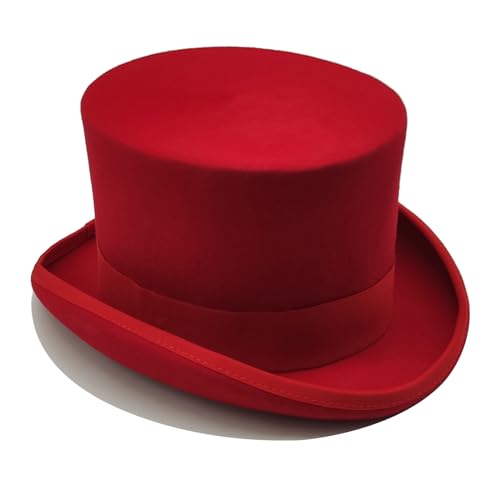 Image of Wool Top Hat for Men Women Topper Hat Mens Tall Tophat Christmas Costume