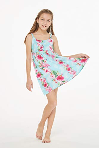 Image of Hawaii Hangover Family Matching Clothes, Pink Hibiscus Vine Turquoise | Family matching Hawaiian outfits, Pink Hibiscus Vine Turquoise, lightweight rayon, machine washable, tropical floral print
