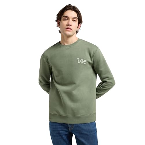Sweat-shirt Lee Wobbly SWS homme XXL : un pull olive stone qui ne se déforme pas