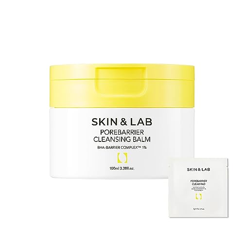SKIN & LAB SKIN SCIENCE SOLUTION SKIN&LAB] Bálsamo limpiador facial Porebarrier | Limpiador apto para extensiones de pestañas | Desmaquillador vegano | 3,38 onzas líquidas