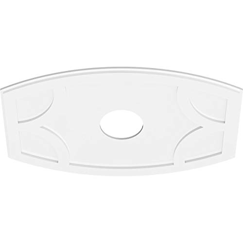 Image of Ekena Millwork CMP38X25KY-07000 Kailey Architectural Grade PVC Contemporary Urethane Ceiling Medallions 38 inchW x 25 3 /8 inchH x 7 inchID x 20 1 /2 inchC x 1 inchP