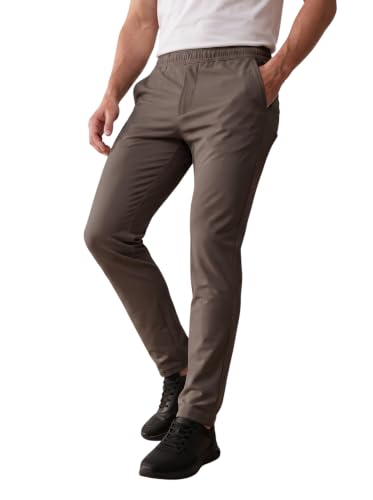 Image of SaintX Men's 4-Way Stretchable Athleisure Pants | Sweat Wicking Fabric | Slim Fit | Active - Sports Wear | Travel, Lounge & Casual Wear | Stylish Back Zipper Pocket | Available in Plus Size (ST06)