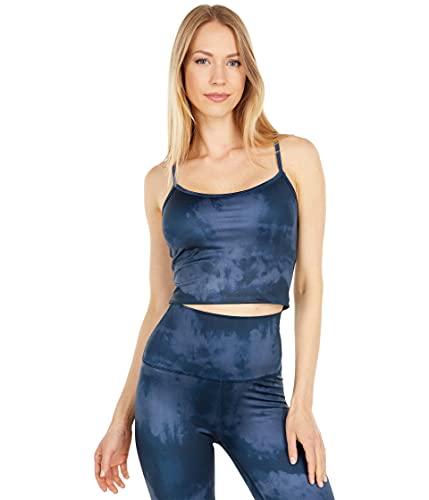 Beyond Yoga Scooped Out Cropped Tank Stellar Blue Cloud SM